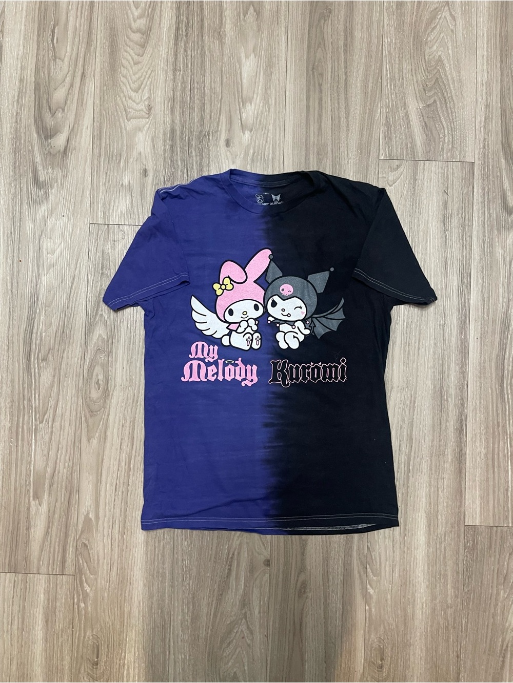 Sanrio My Melody & Kuromi Split-Dye Tee - Purple & Black